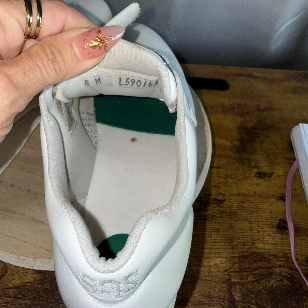 SAS Me Too Walking Shoes Womens 8 M White Comfort Hook Loop Leather Orthopedic